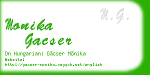 monika gacser business card