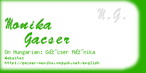 monika gacser business card